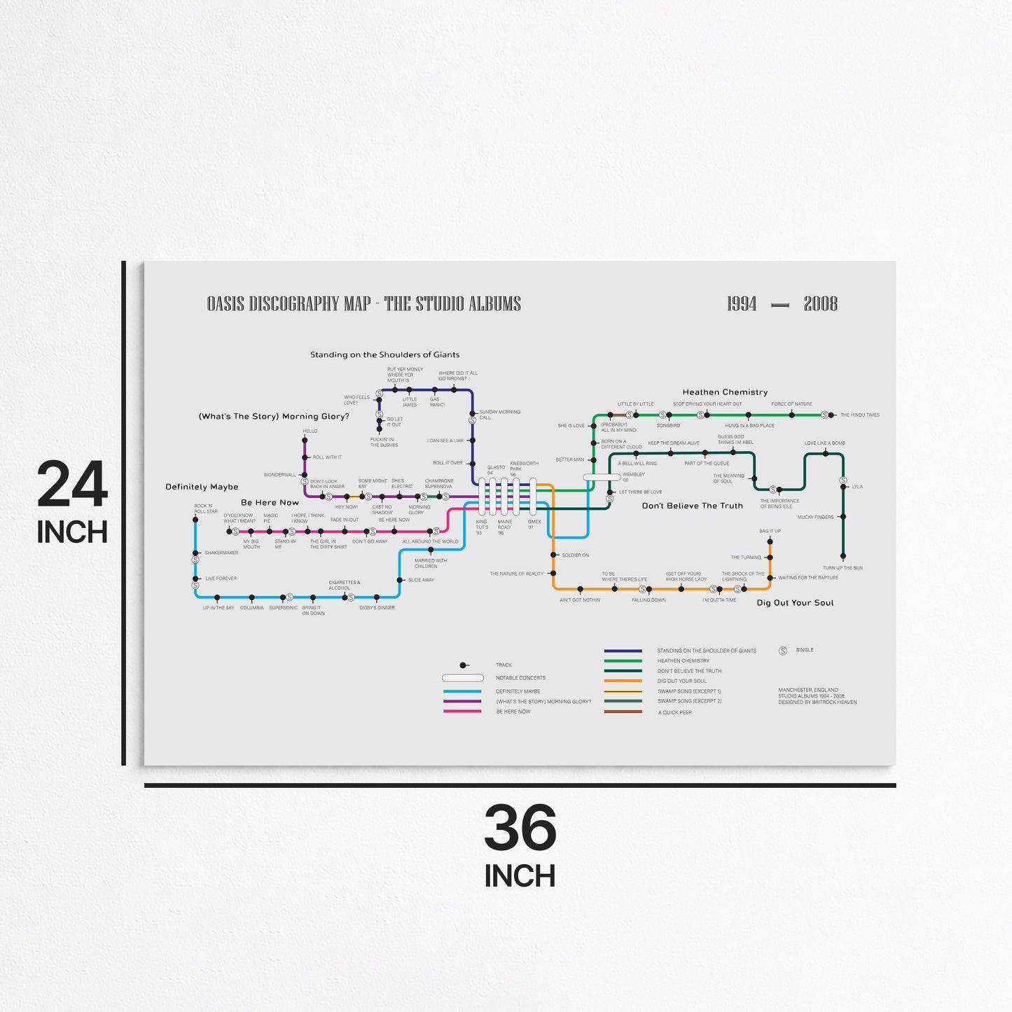 Oasis Discography Transport Map