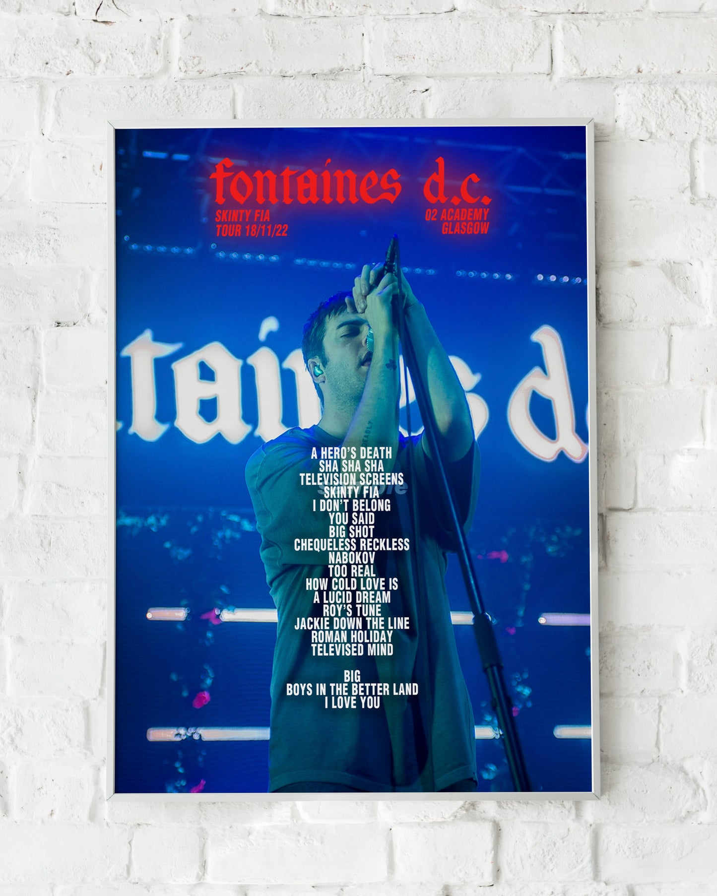 Custom Gig Setlist Print