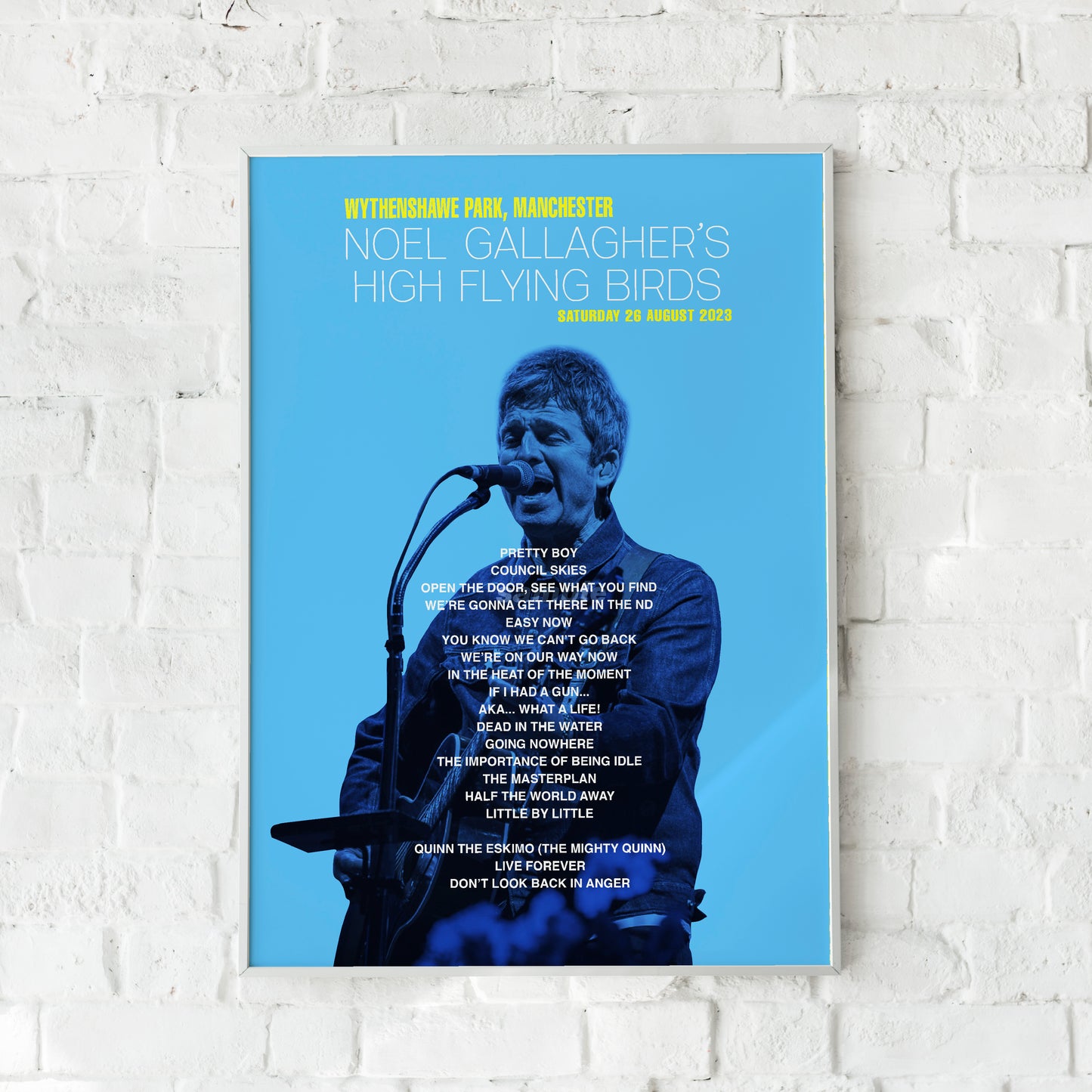 Noel Gallagher Wythenshawe Park Manchester 2023 Setlist Print