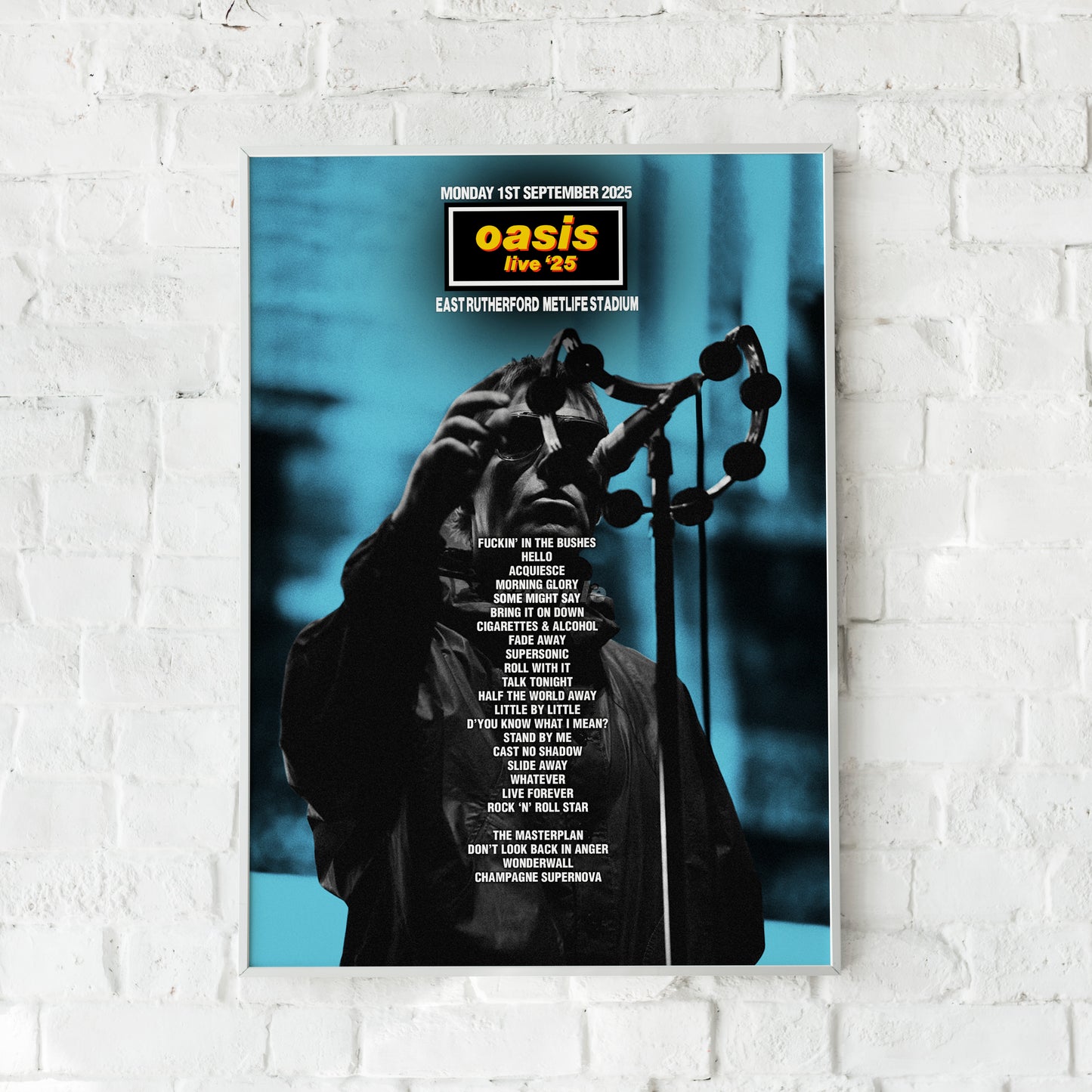 Oasis Live '25 | Monday 1st September | East Rutherford MetLife Stadium Setlist Print