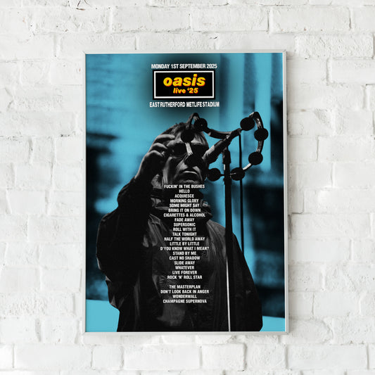Oasis Live '25 | Monday 1st September | East Rutherford MetLife Stadium Setlist Print
