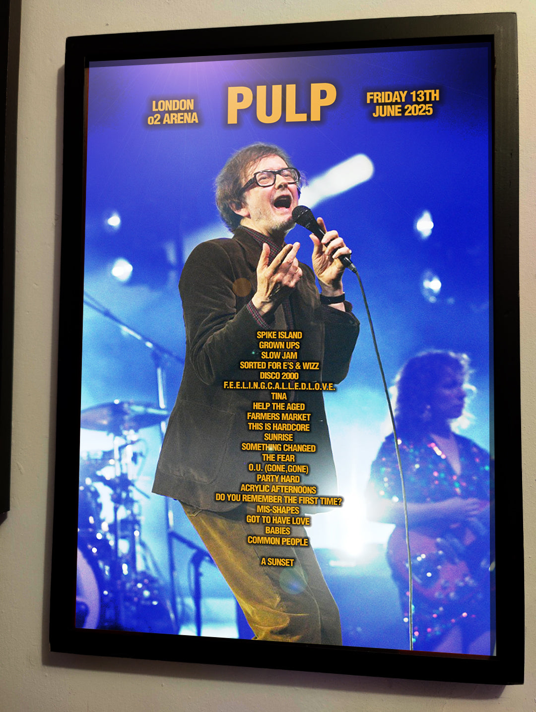 Pulp London o2 Arena 2025 Setlist Print