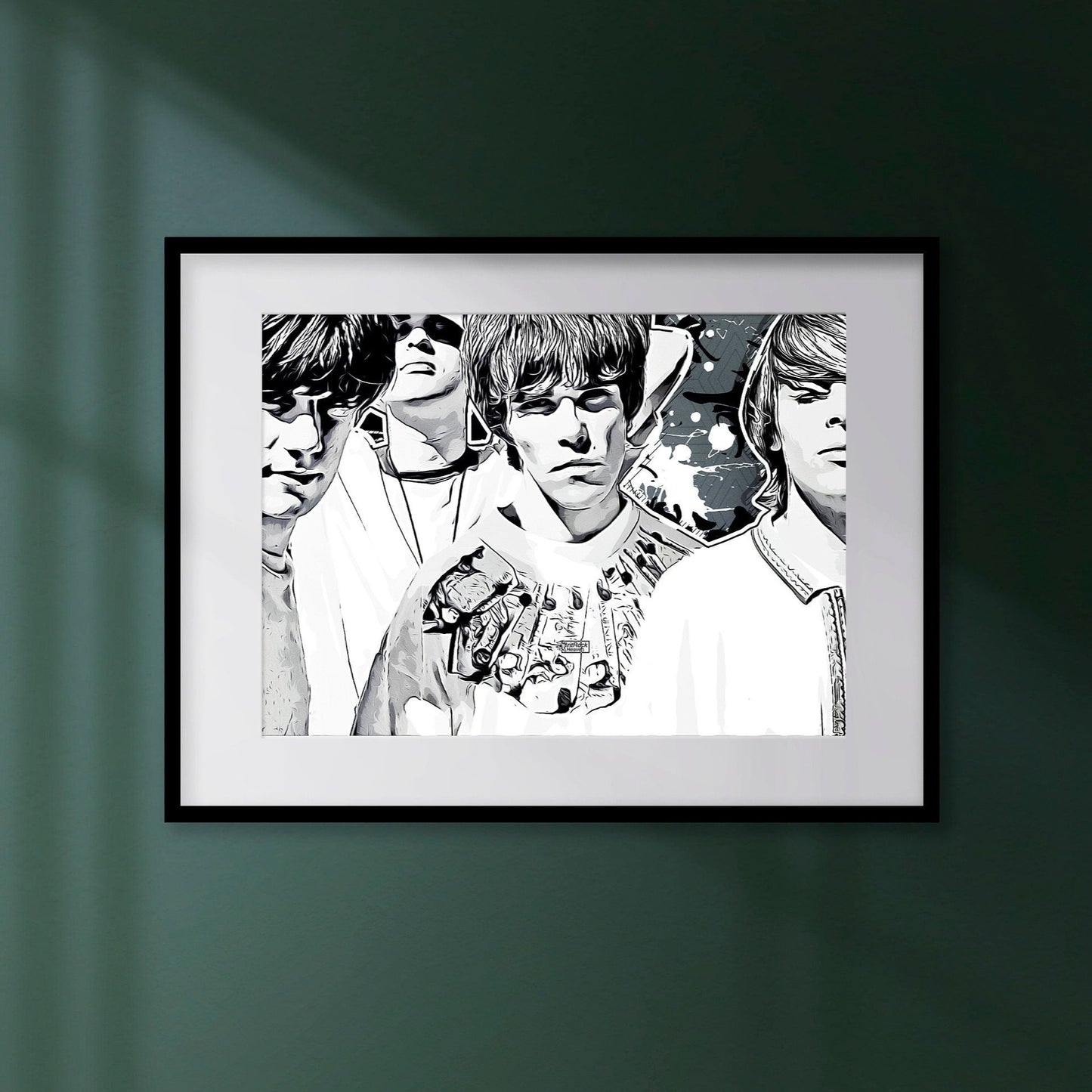 Stone Roses Monochrome Print