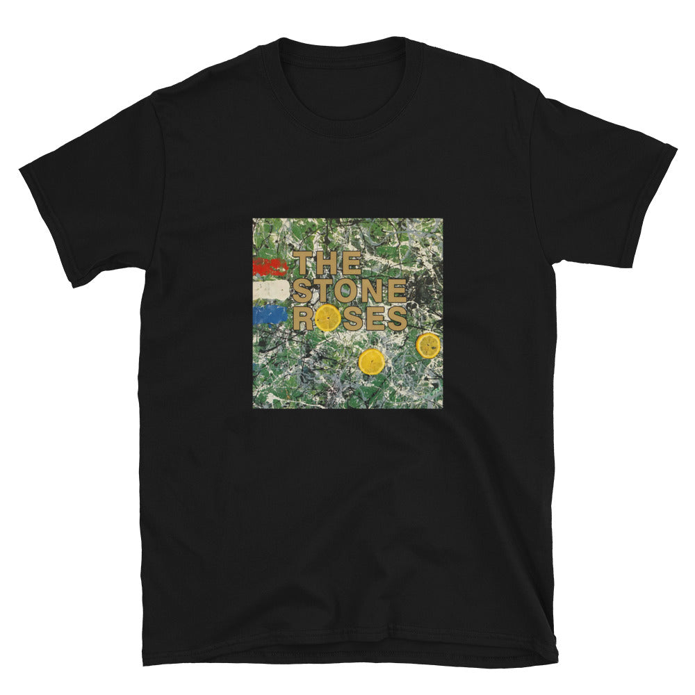 Stone Roses Debut Album Illustration Jackson Pollock Inspired John Squire Ian Brown Unisex short-sleeve T-Shirt