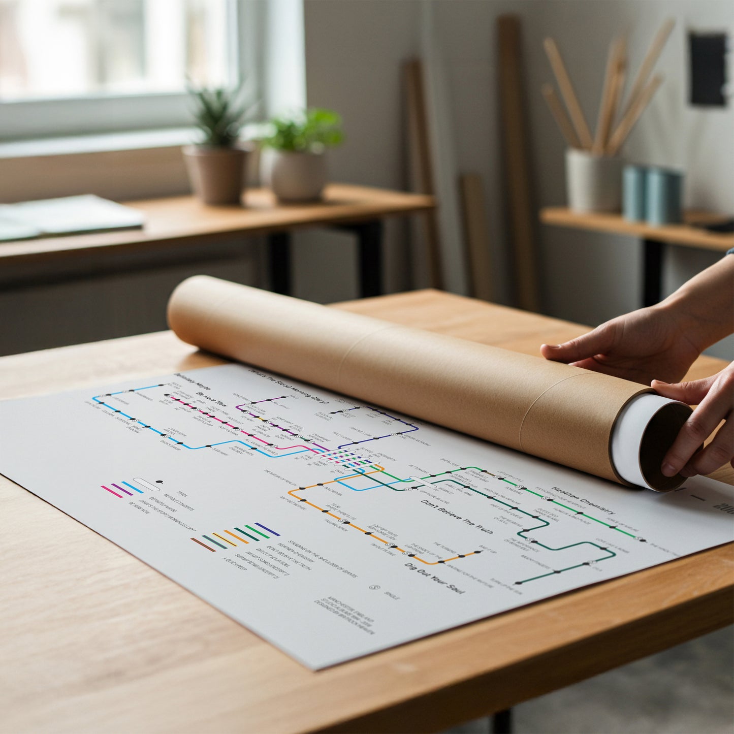 Oasis Discography Transport Map