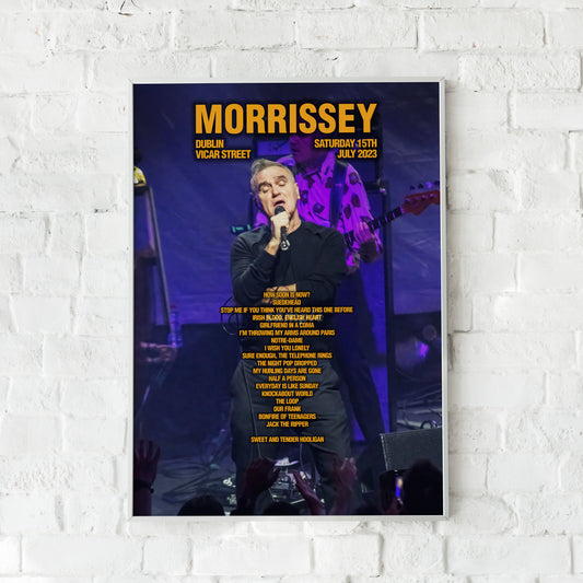 Morrissey Dublin Vicar Street Setlist Print