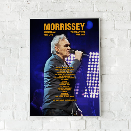 Morrissey Amsterdam AFAS Live Setlist Print