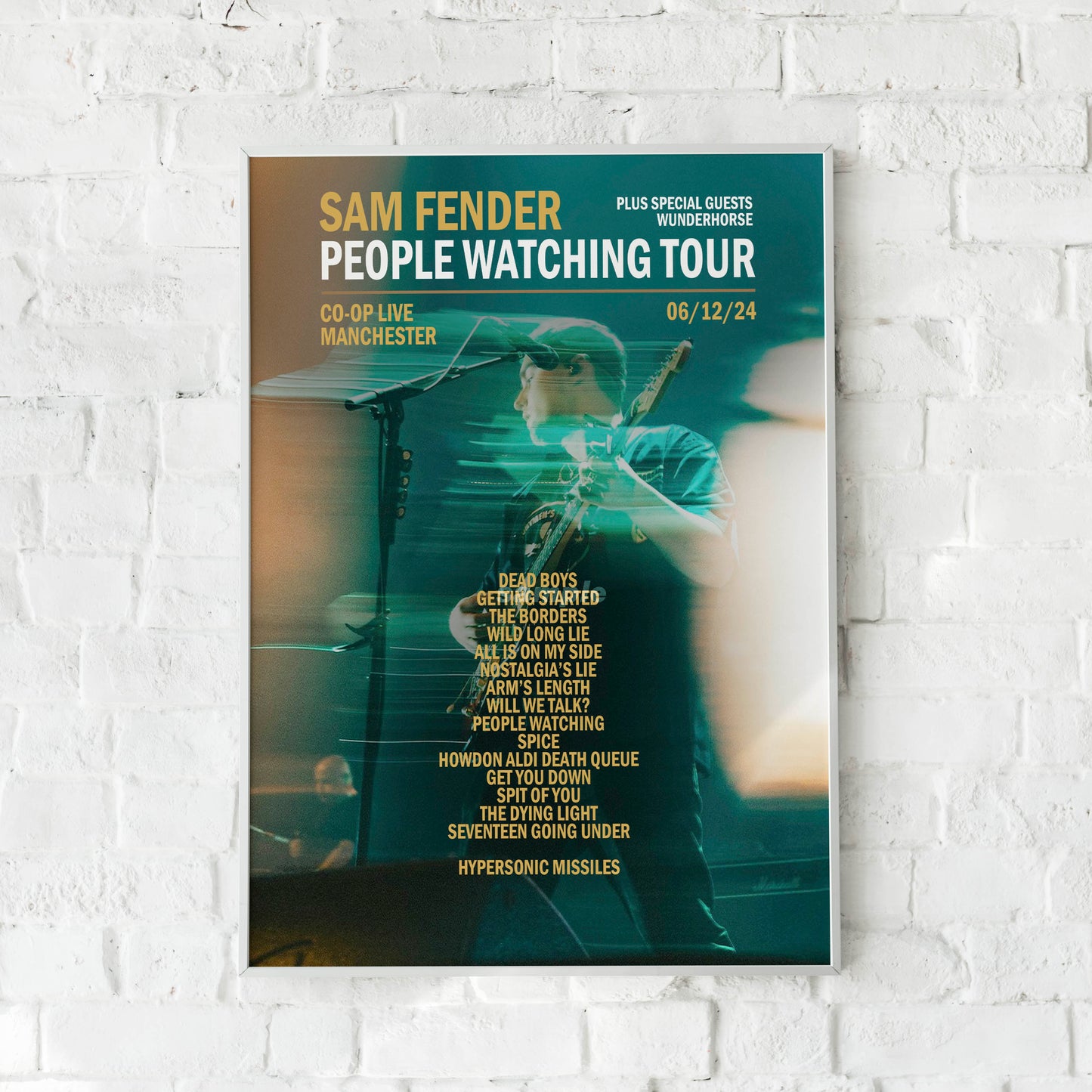 Sam Fender Co-op Live Setlist Print