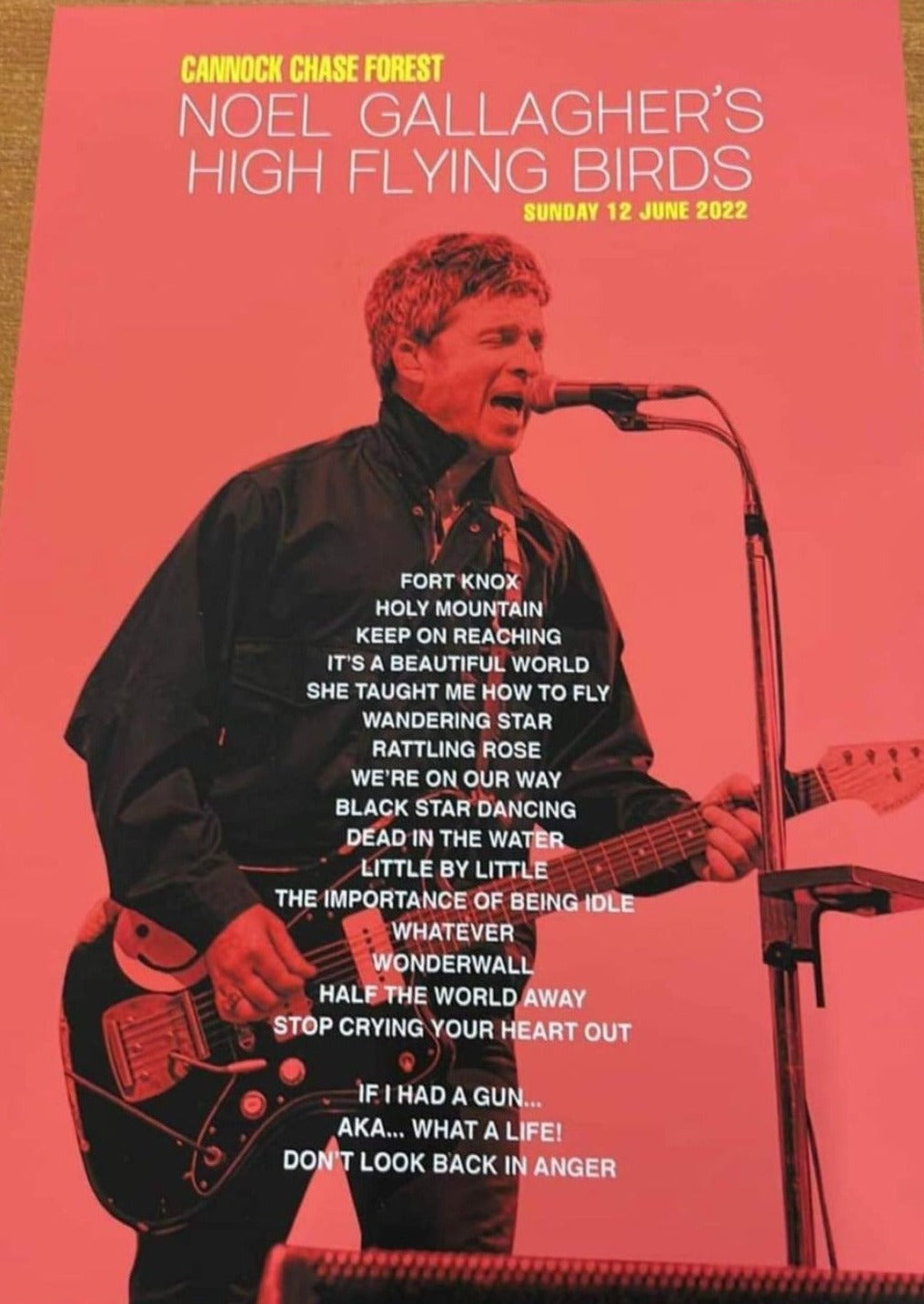 Custom Gig Setlist Print