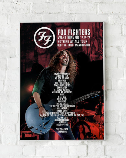 Custom Gig Setlist Print