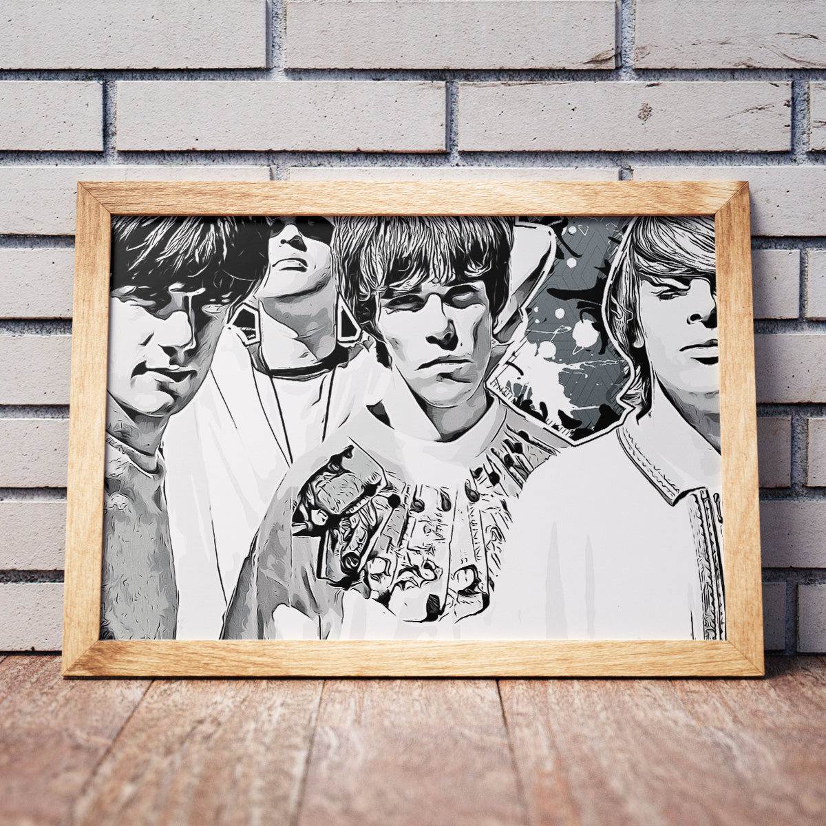Stone Roses Monochrome Print