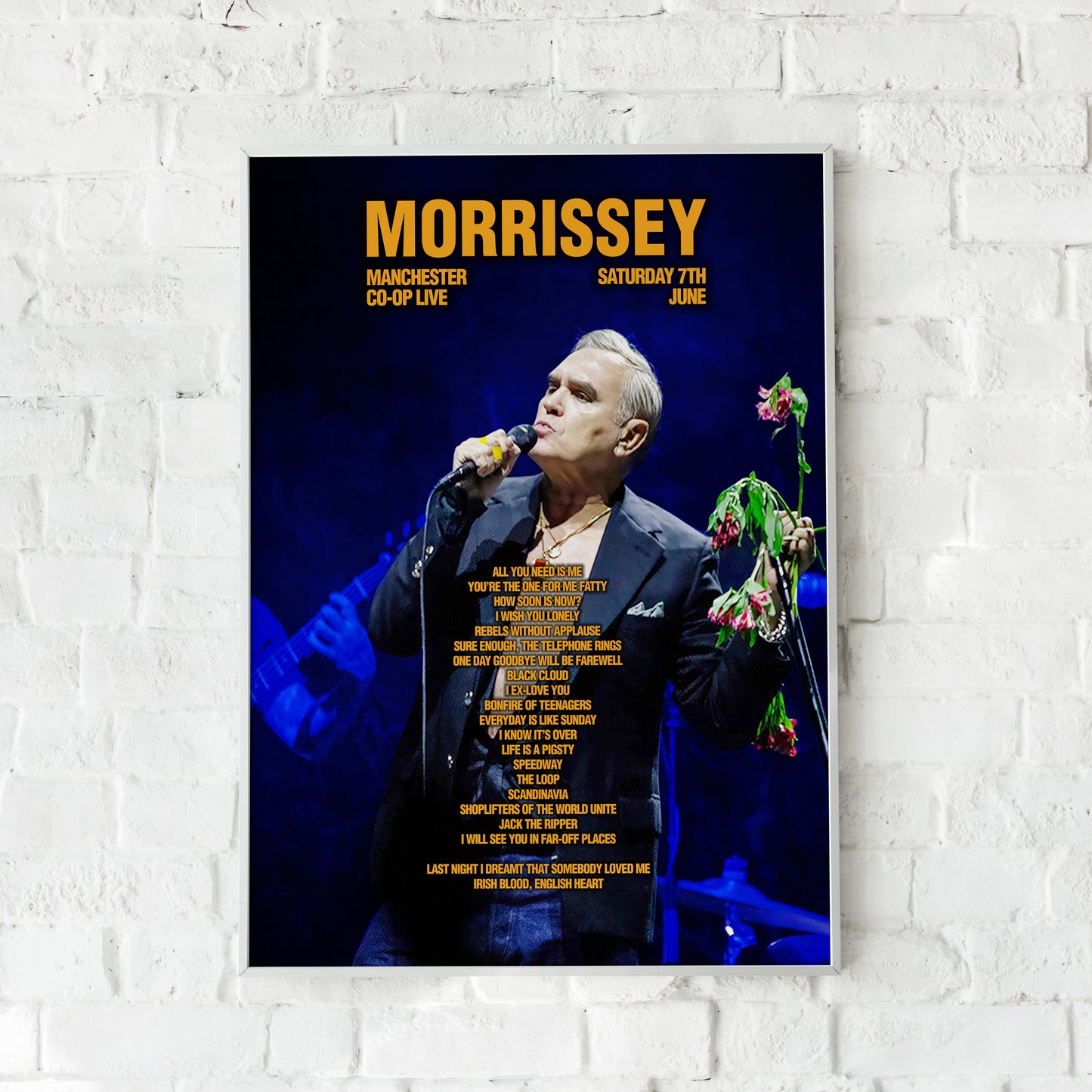 Morrissey Manchester Co-op Live Setlist Print