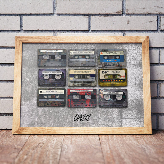 Oasis inspired Cassette Art Print