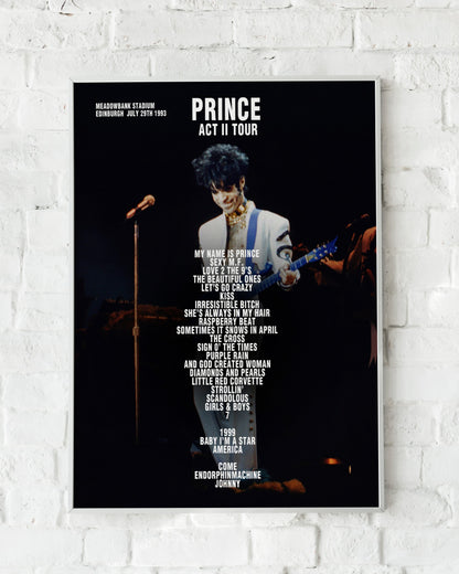 Custom Gig Setlist Print