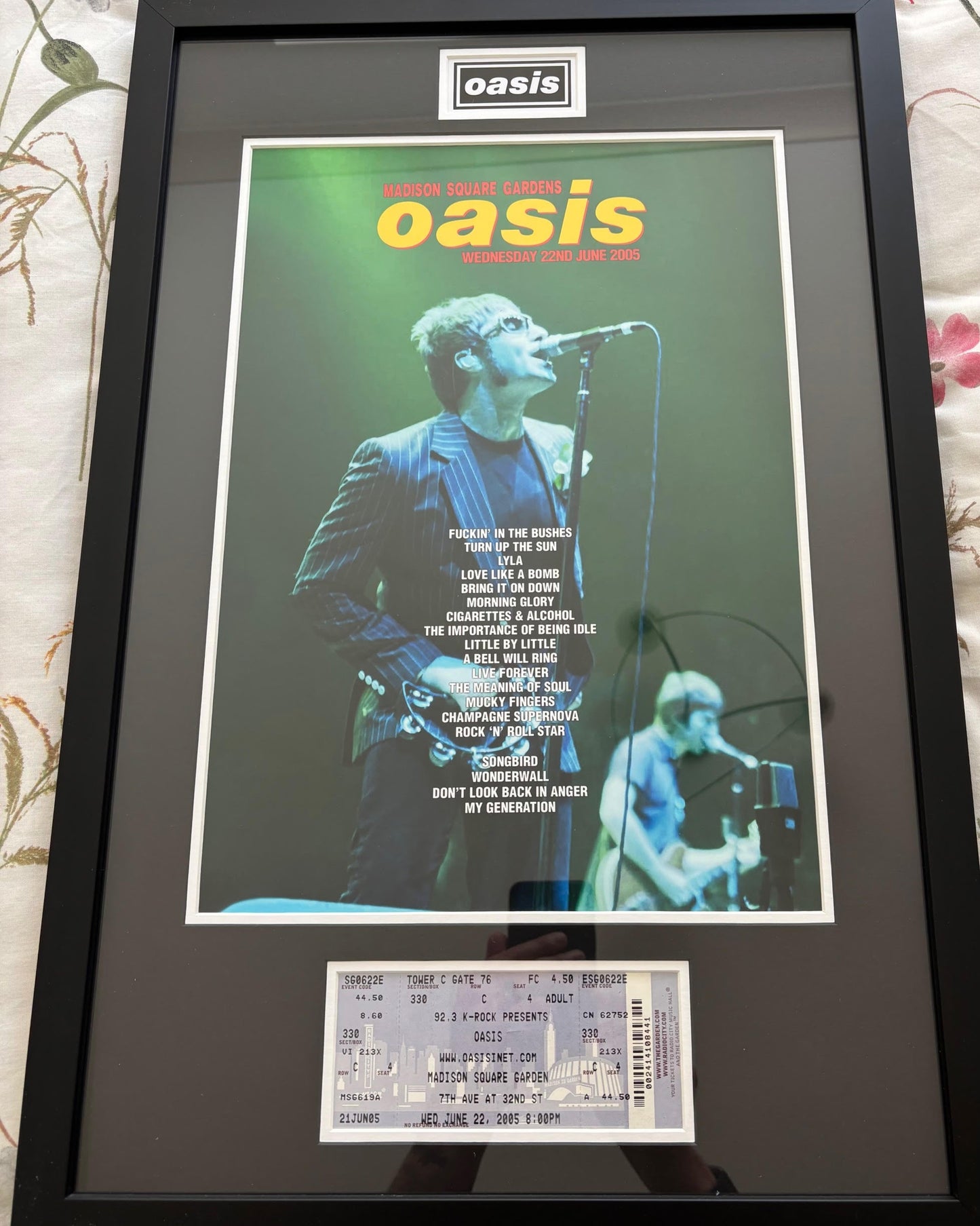 Custom Gig Setlist Print