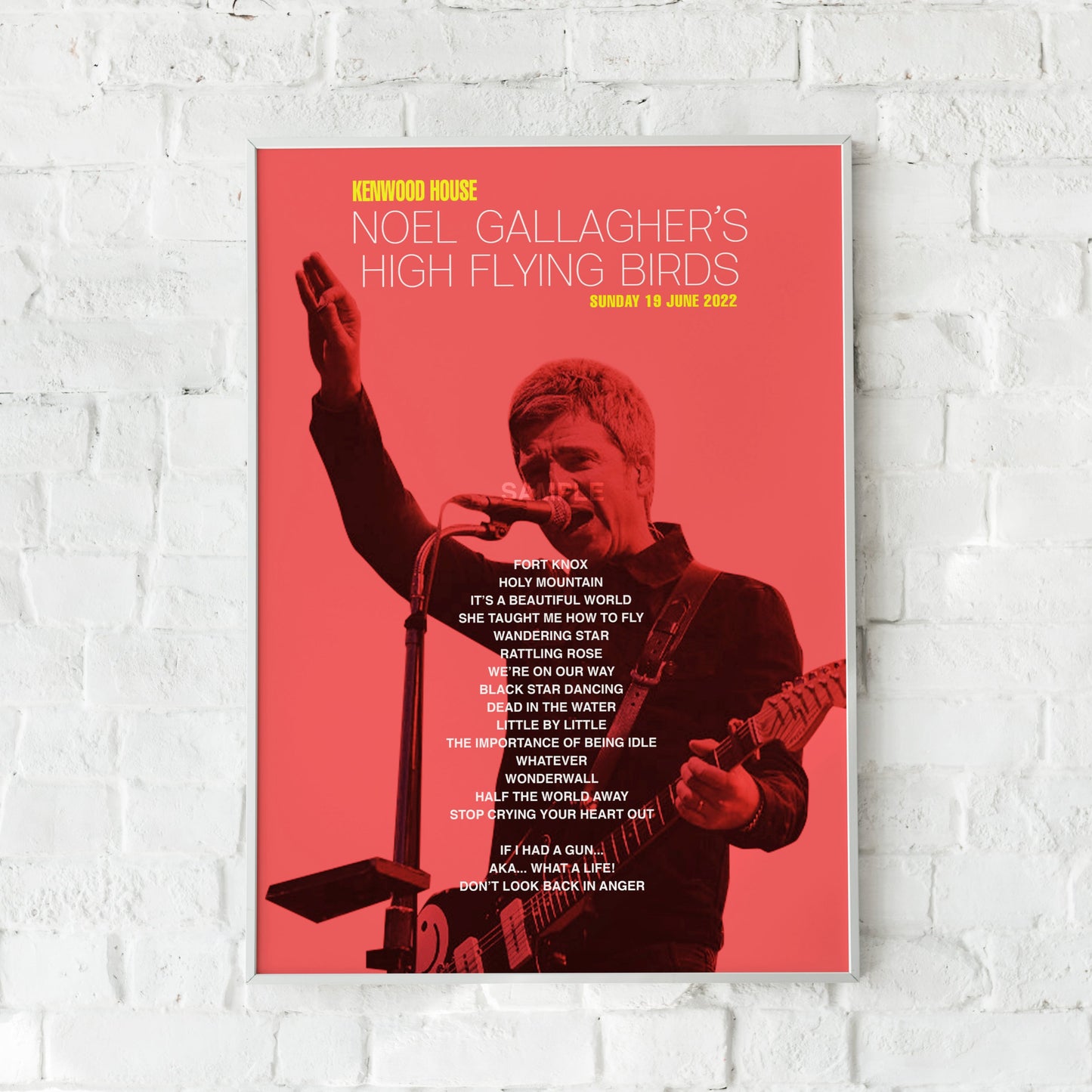 Noel Gallagher Kenwood House 2022 Setlist Print