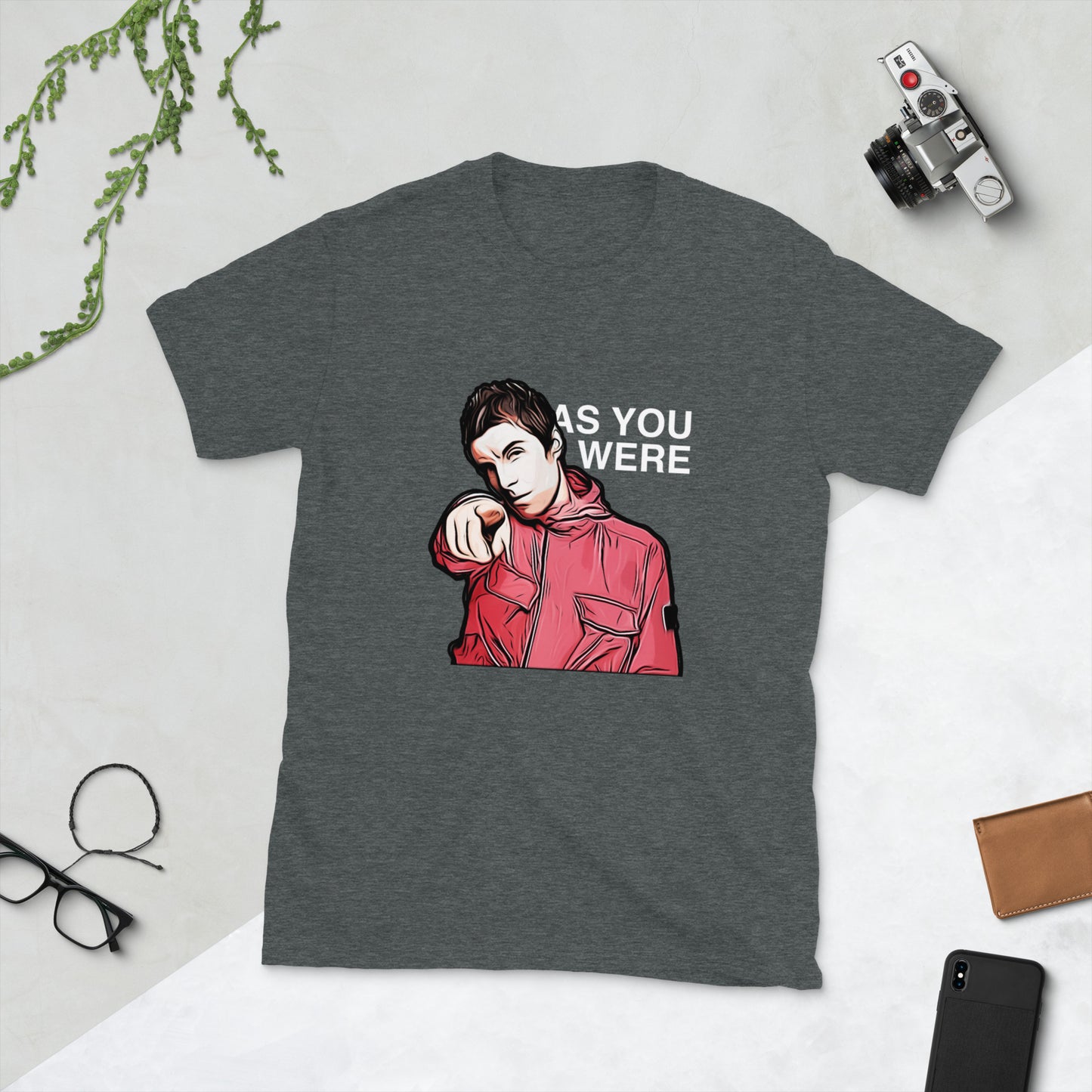 Liam Gallagher As You Were Solo Album Black/Pink Illustration Oasis Short-Sleeve Unisex T-Shirt