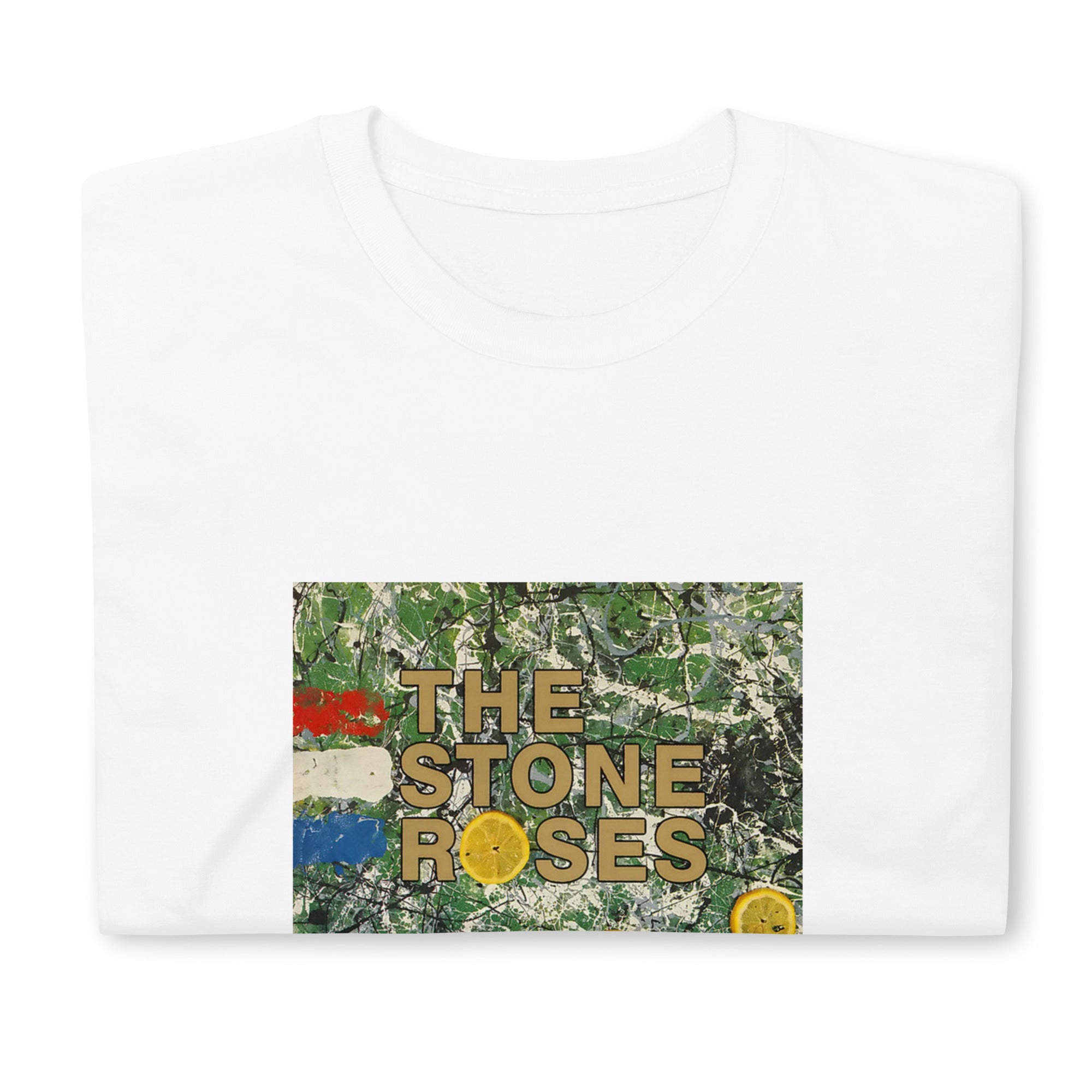 Stone Roses Debut Album Illustration Jackson Pollock Inspired John Squire  Ian Brown Unisex short-sleeve T-Shirt